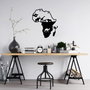 Wallity Animals Of Africa - 454 Escultura de pared de metal negra